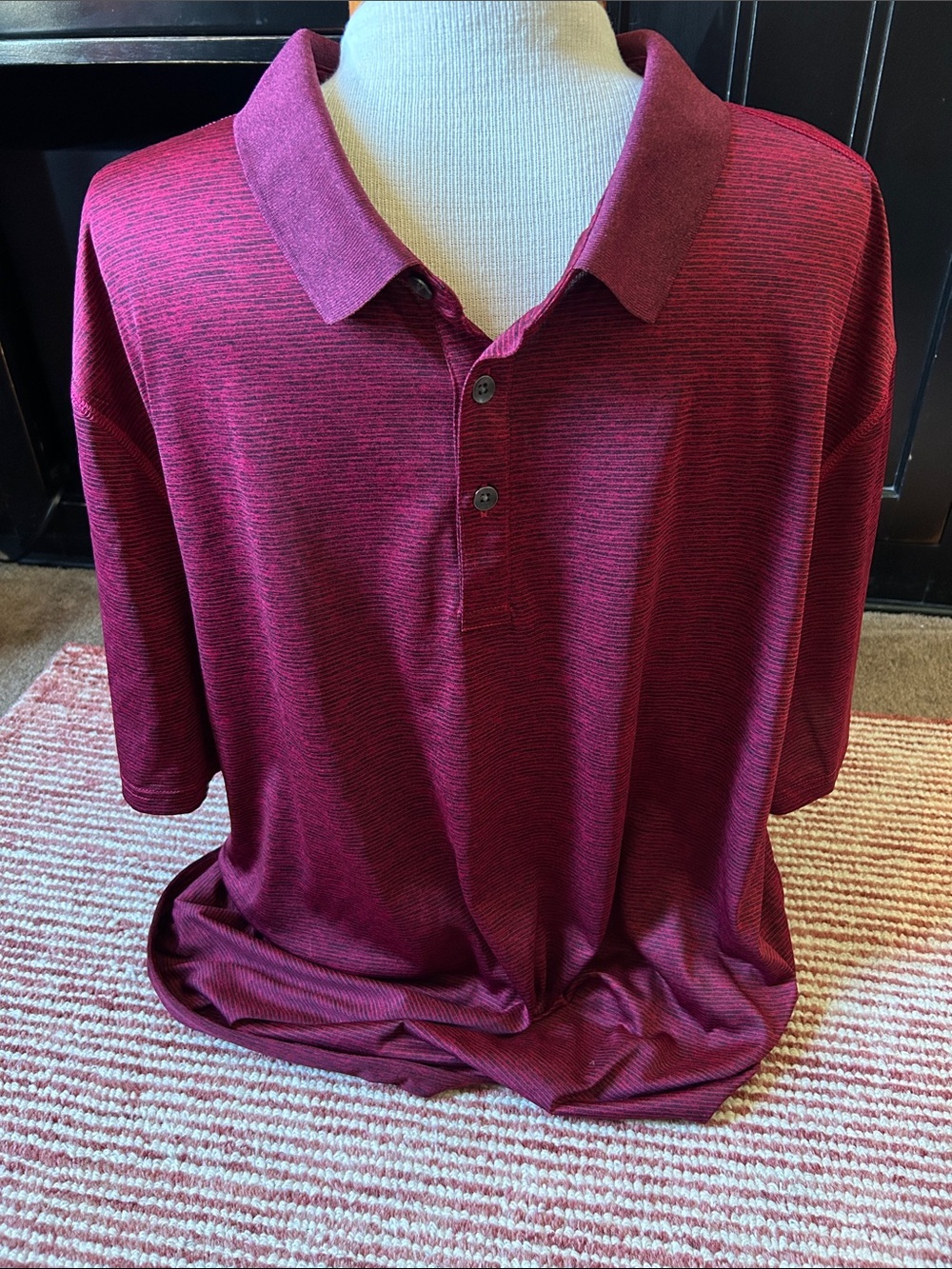 Apt. 9 Men's Maroon Heather Polo